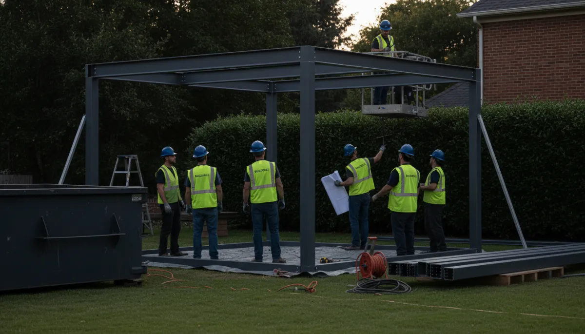 Professional steel building installation