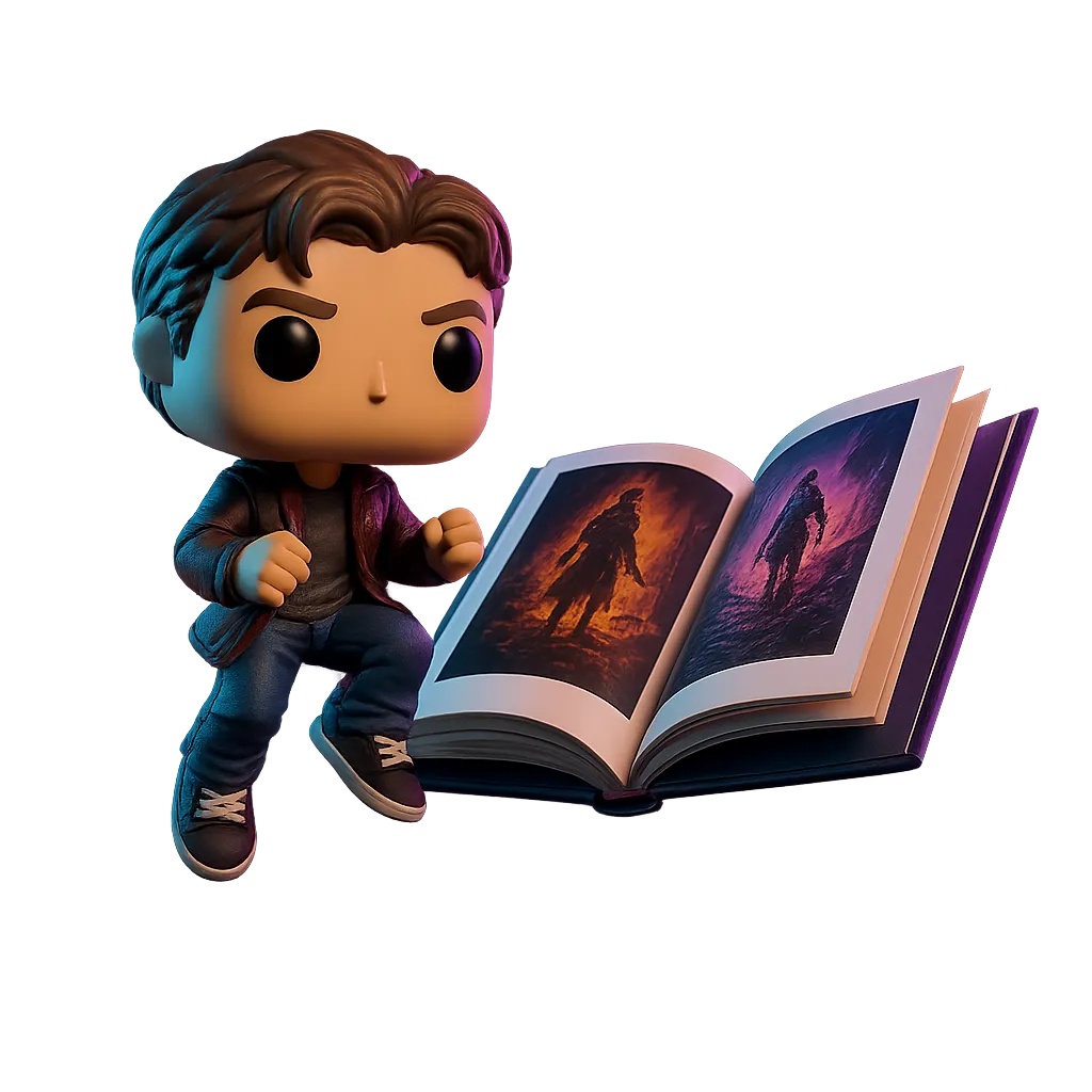 Pop culture premium collectibles floating dynamically