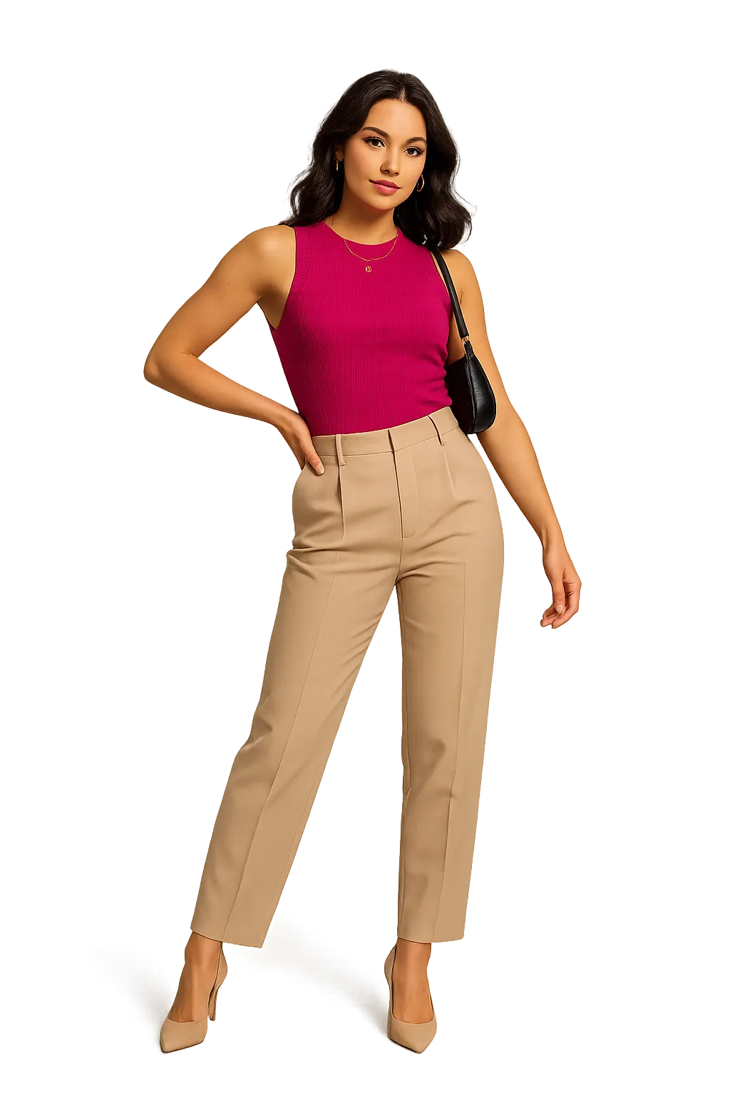 Mujer luciendo outfit de tendencia