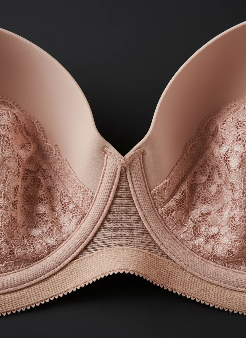 Close-up details of durable materials and guaranteed quality lingerie