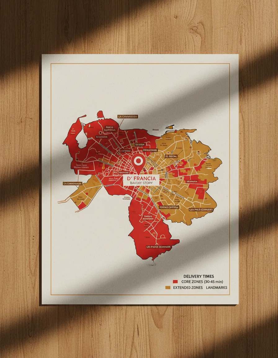 Mapa de cobertura D' Francia Bakery en Caracas