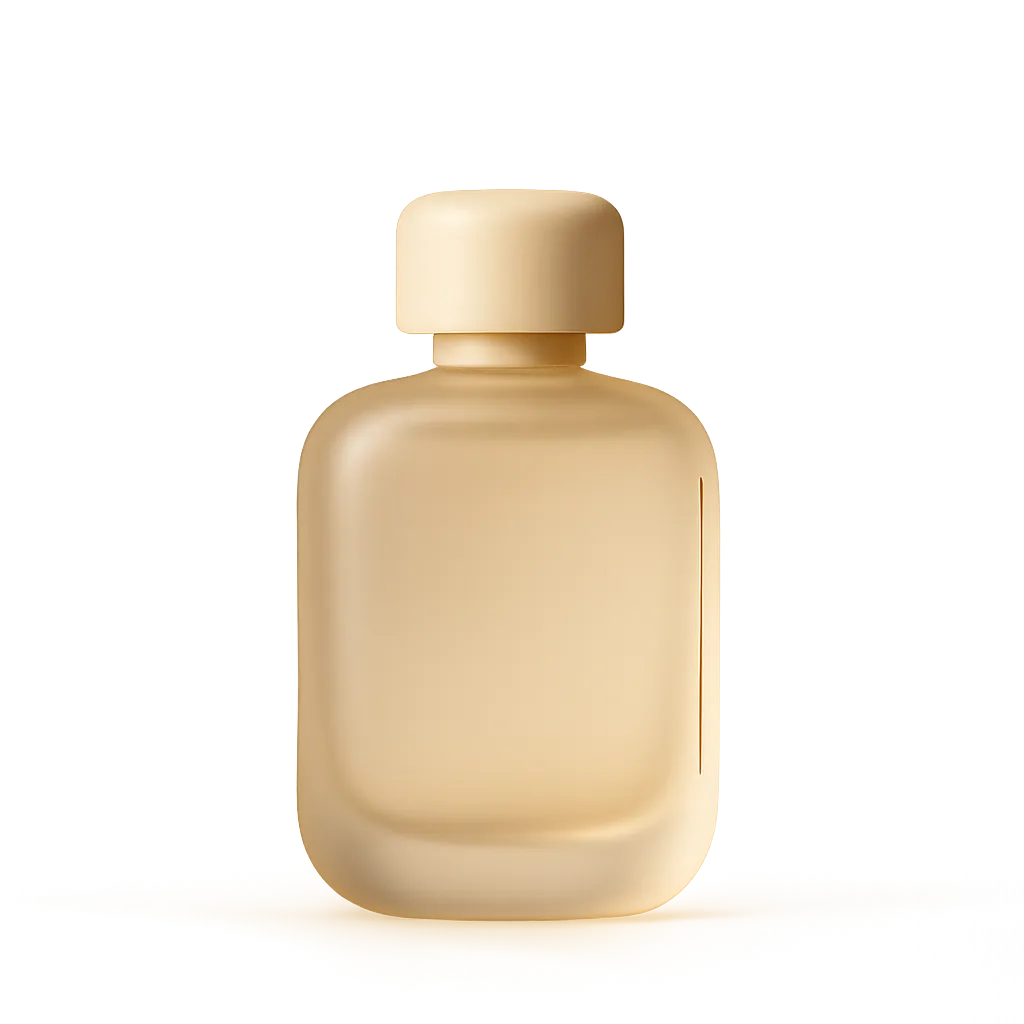 Frasco de perfume minimalista sobre seda - El Romántico