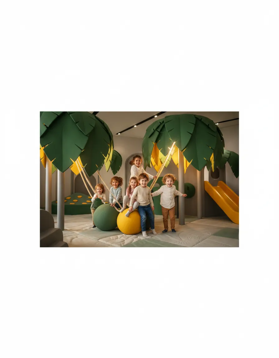 Niños jugando de forma segura en Mundo Safari