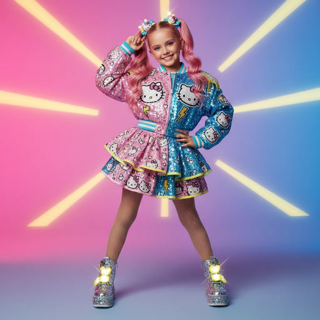 Power Girls & K-Pop - Outfits Hello Kitty y Brillos
