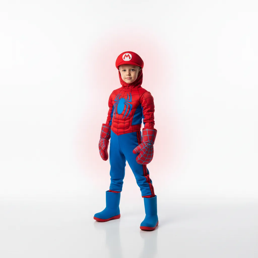 Team Superhéroes - Outfits de Spiderman y Mario