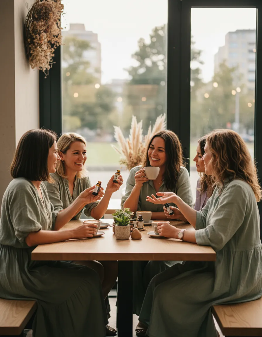 Reunión de comunidad de mujeres emprendedoras en bienestar