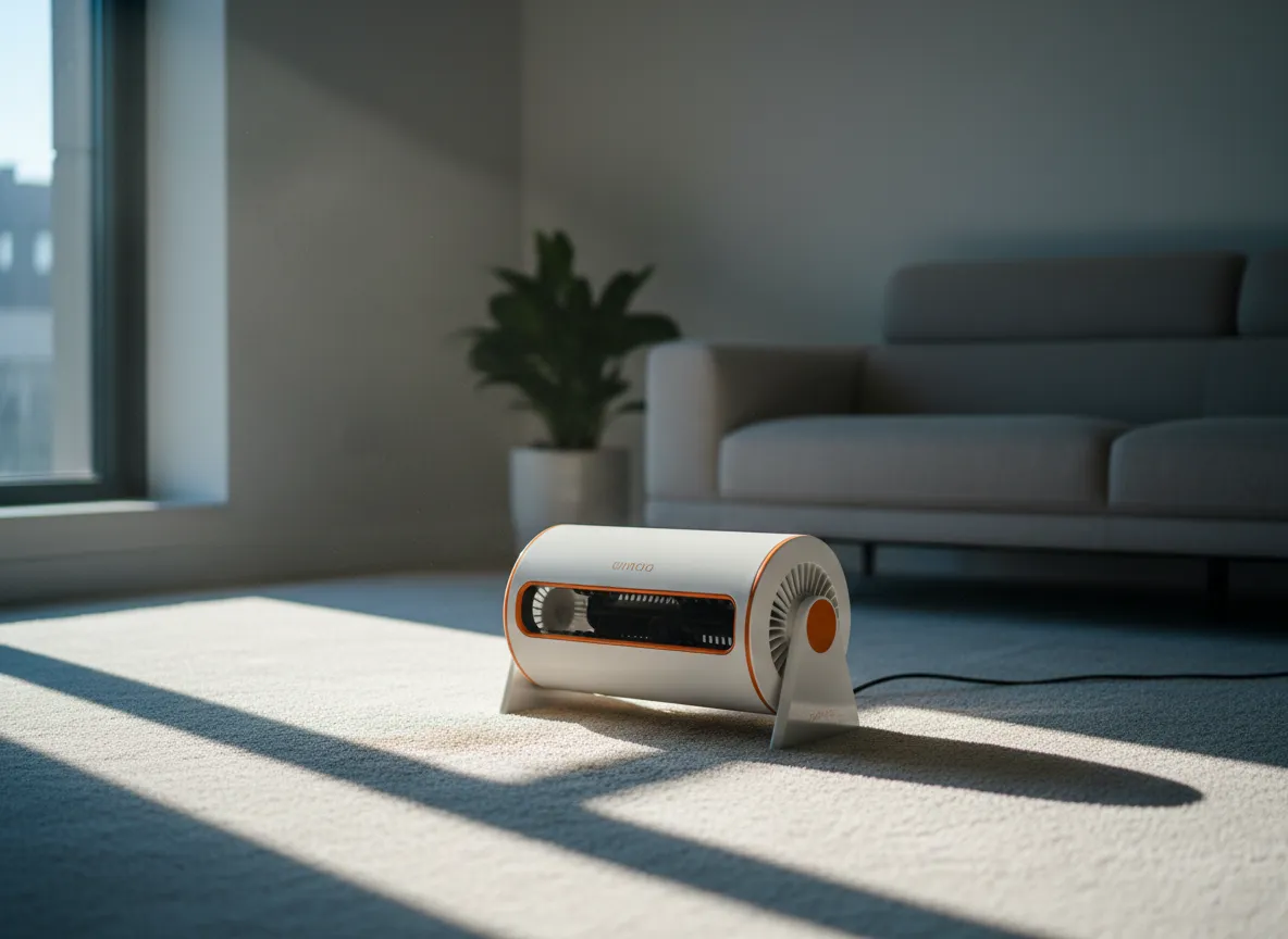 Rapid drying technique for freshly cleaned carpets