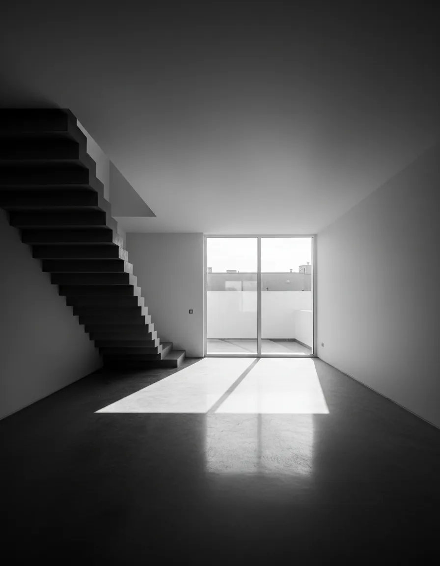 Post construction cleaning of a modern interior