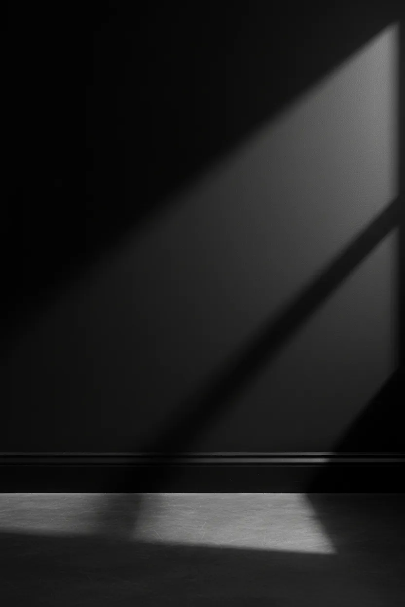 Black and white freshly finished interior painting and refinishing