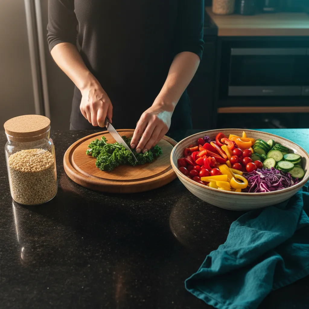 Fresh, vibrant whole foods preparation
