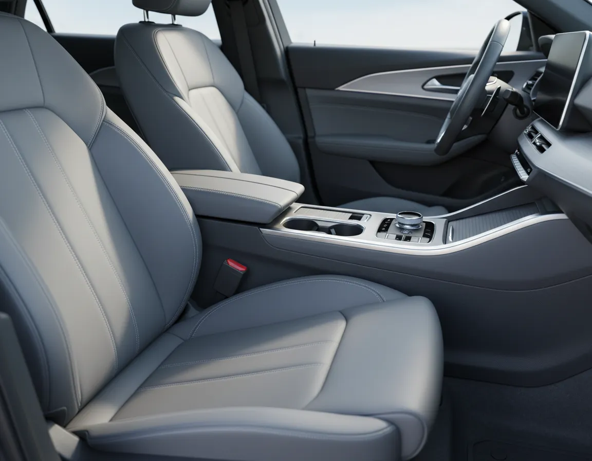 Detailed car seats and clean interior