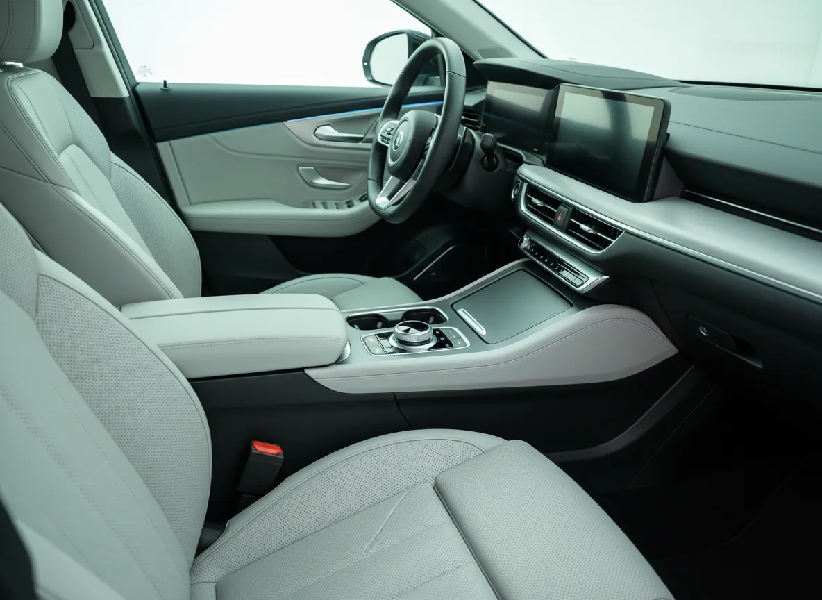 Clean car interior after professional detailing