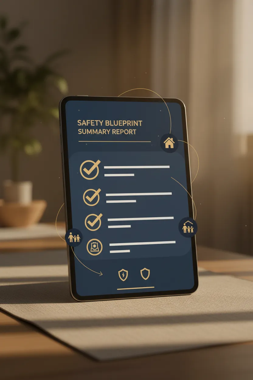Safety blueprint report mockup