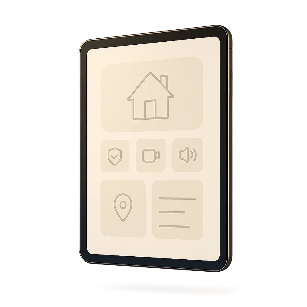 SafeNest Family Collaboration Portal tablet interface displaying shared priorities