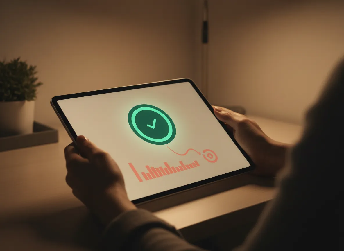 A clear next-step action plan displayed on a digital device