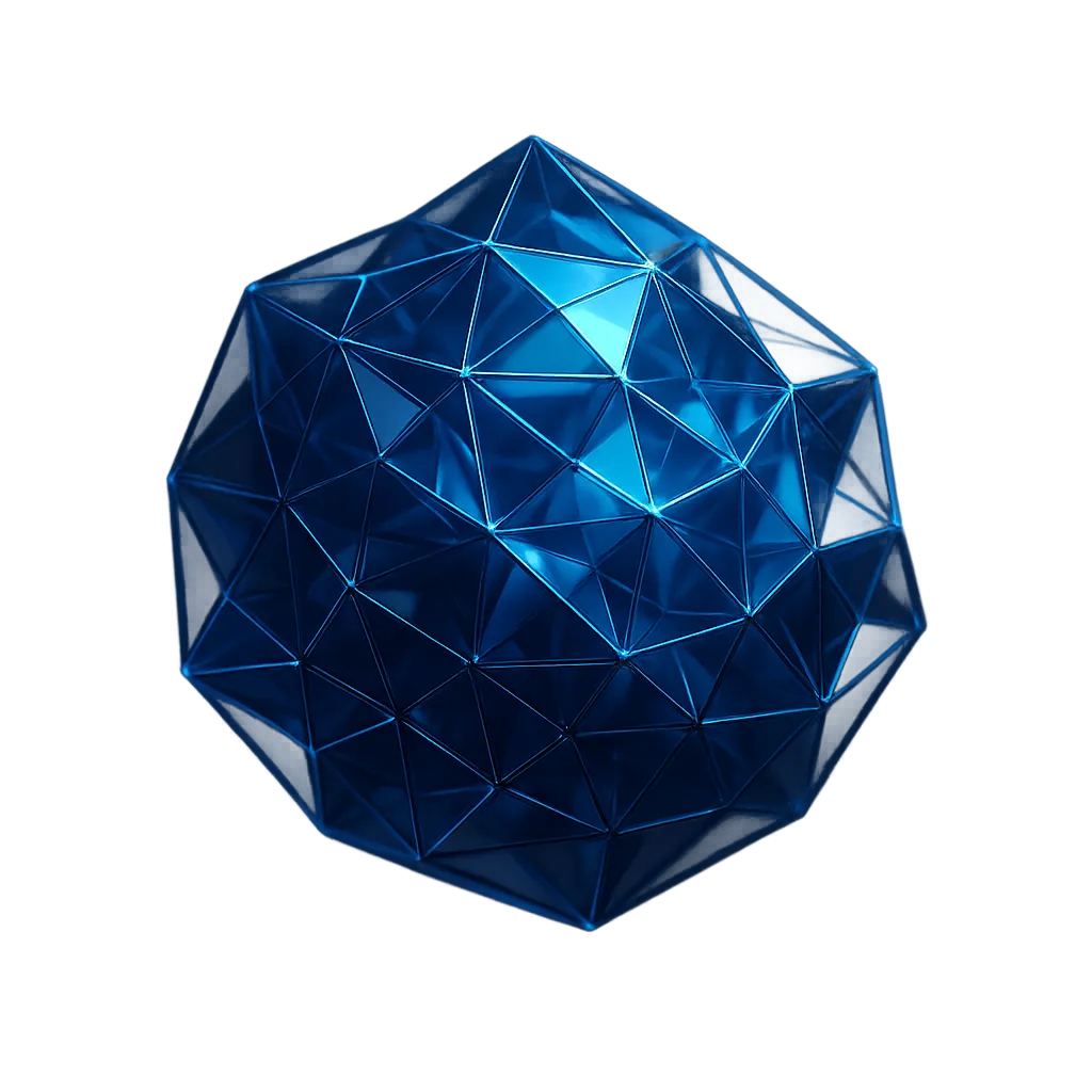 Futuristic 3D geometric visual representing dynamic pivot vector layers in Meta ad scaling