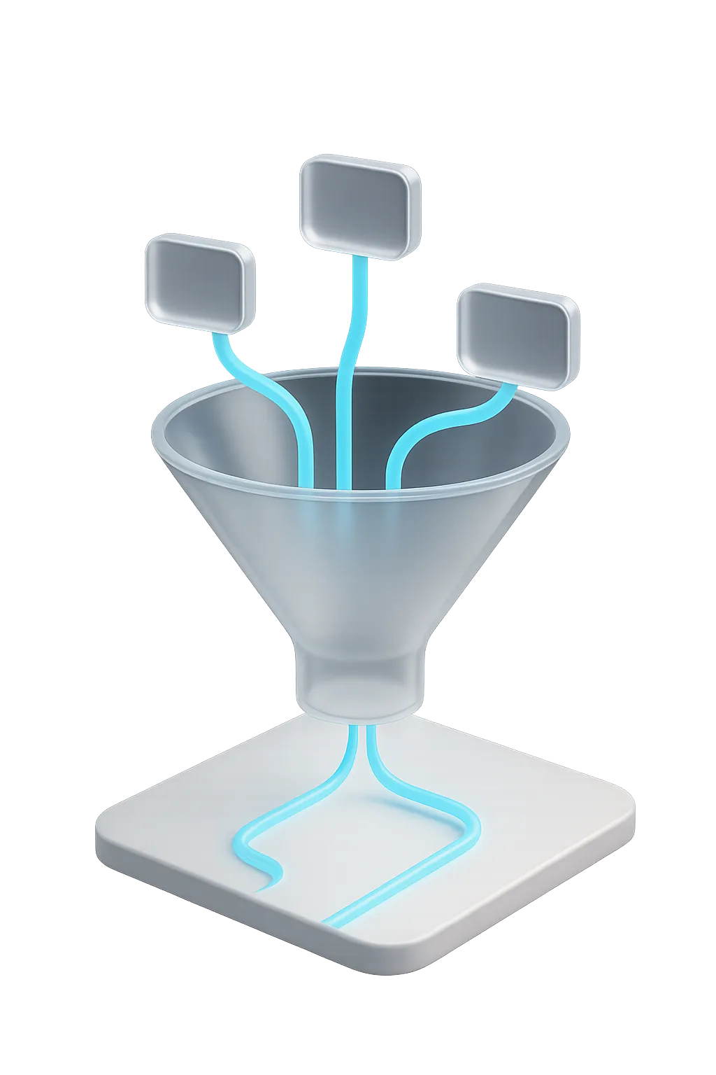 Visual pipeline mapping strategic advertising to high conversion business outcomes