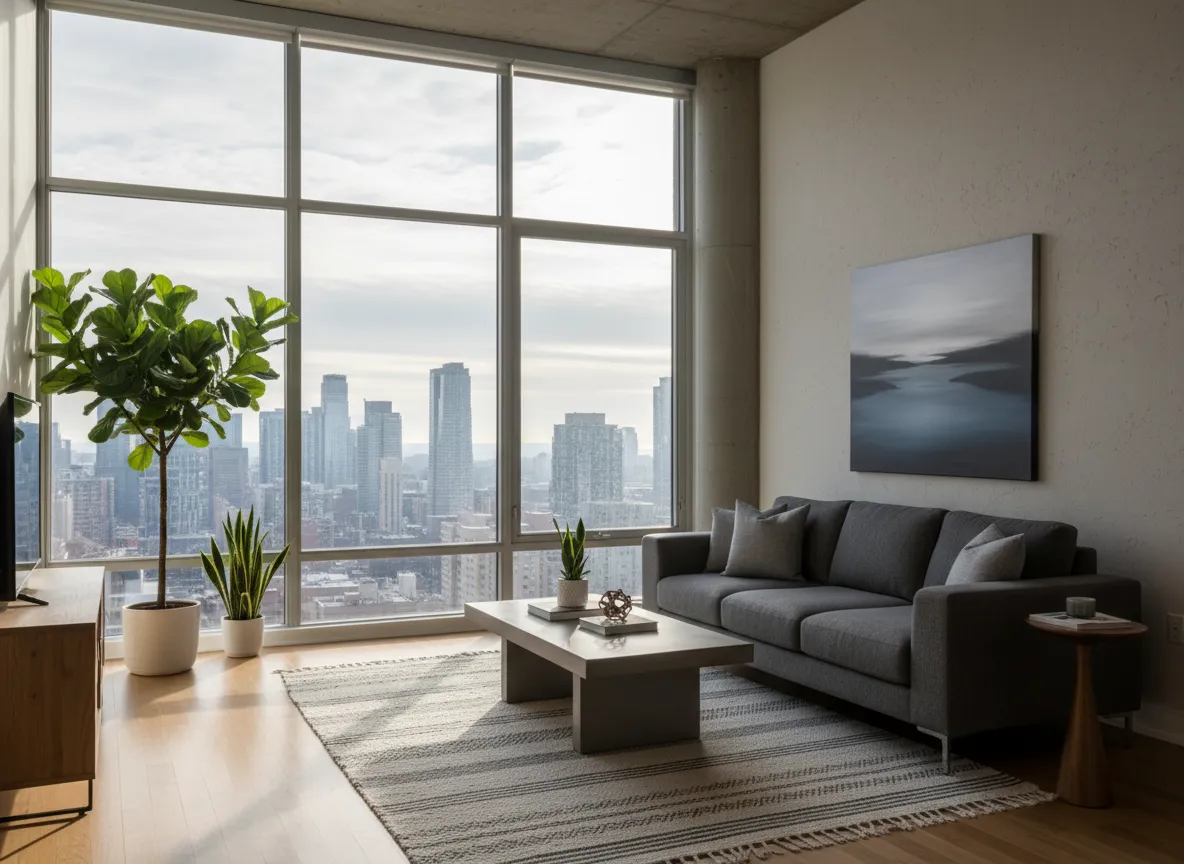 Townhome interior living space