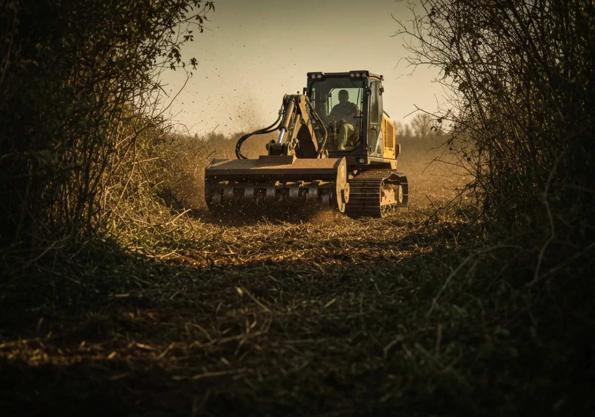Equipment effectively clearing dense brush