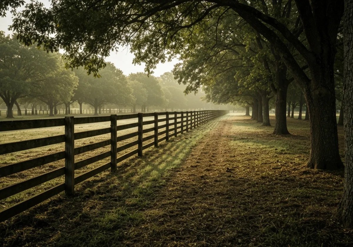 Precision clearing along a historic fence line