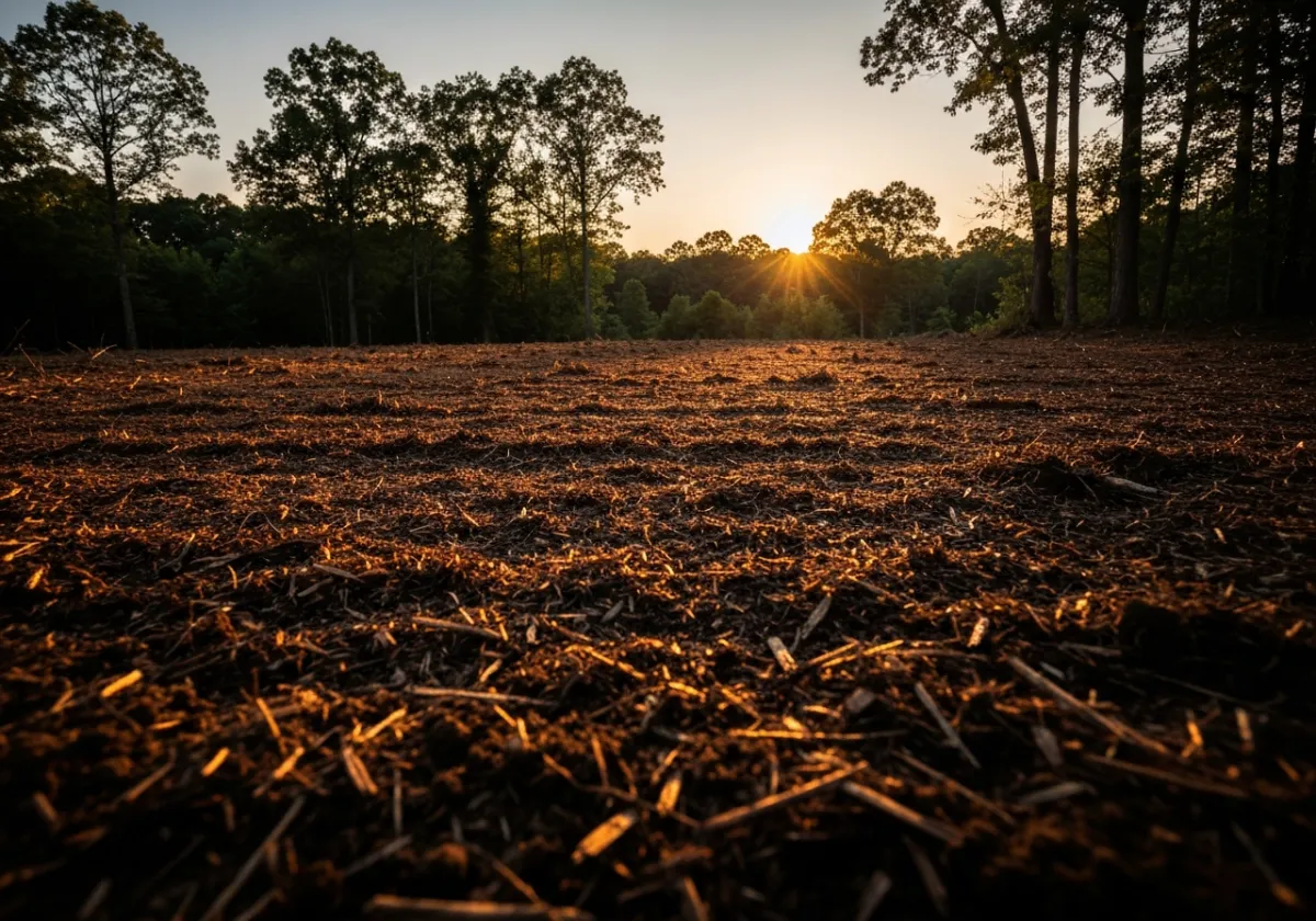 Preserved soil after thicket removal