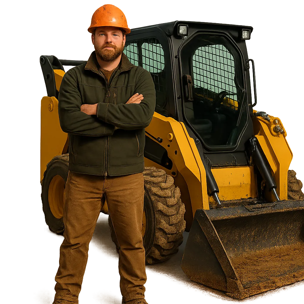Trent Barga of Ohio Clear Cut LLC with professional land clearing equipment