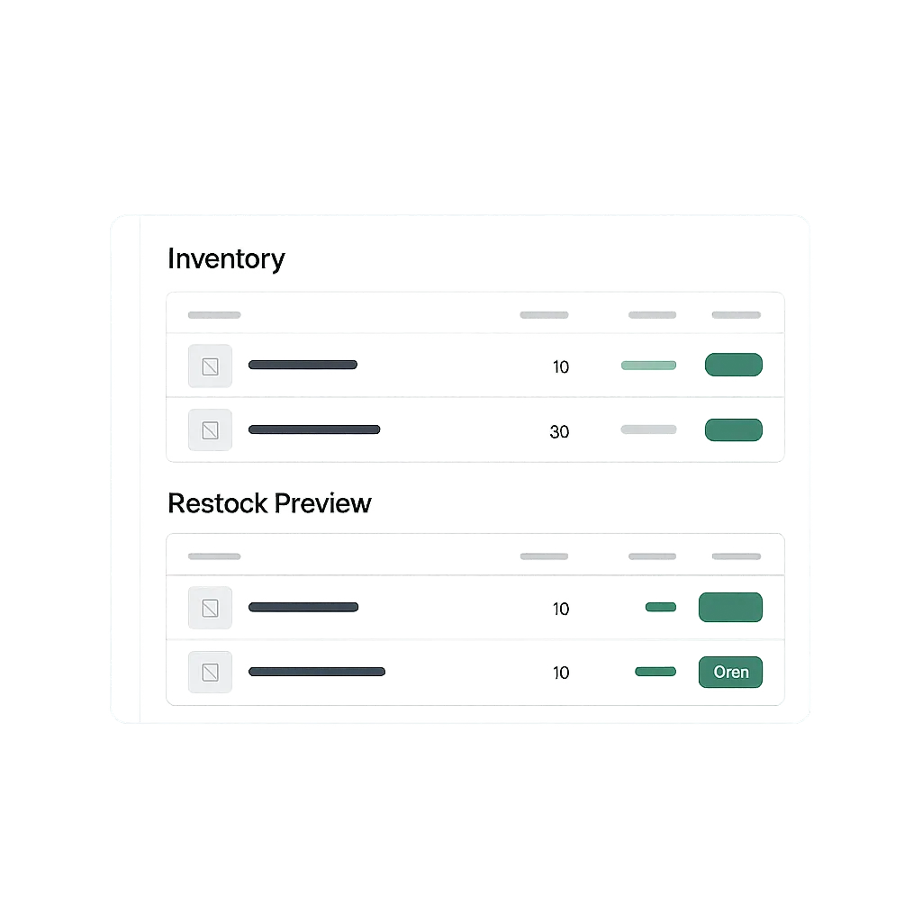 InventorySync AI minimal operational dashboard preview