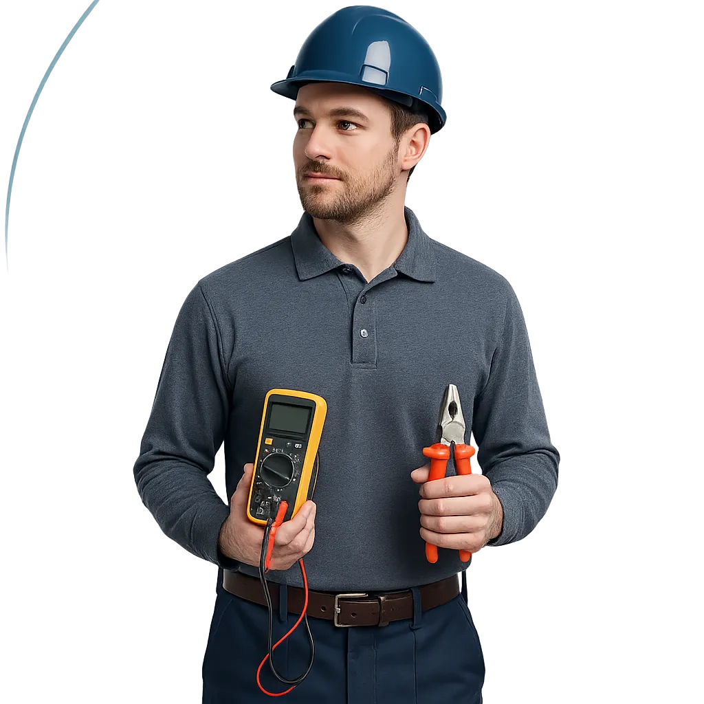 Transparent and professional electrical contractor on site