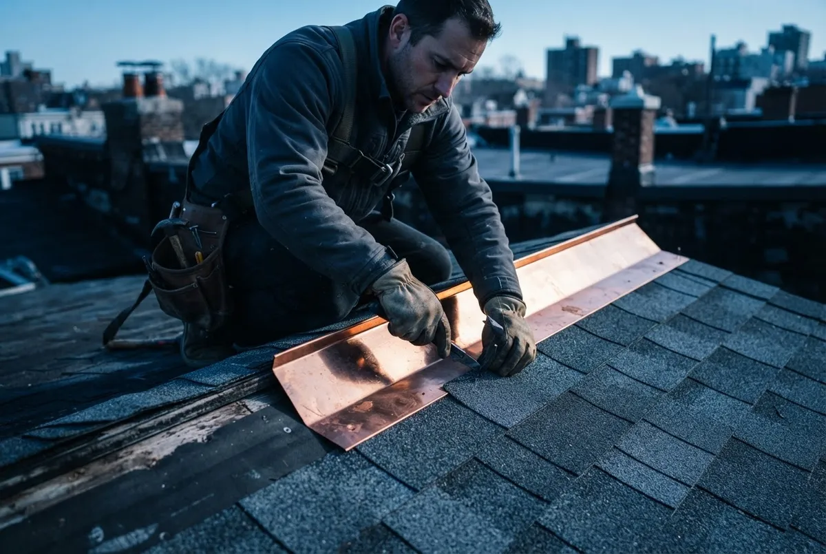 Commercial and residential roof flashing restoration and shingle repair