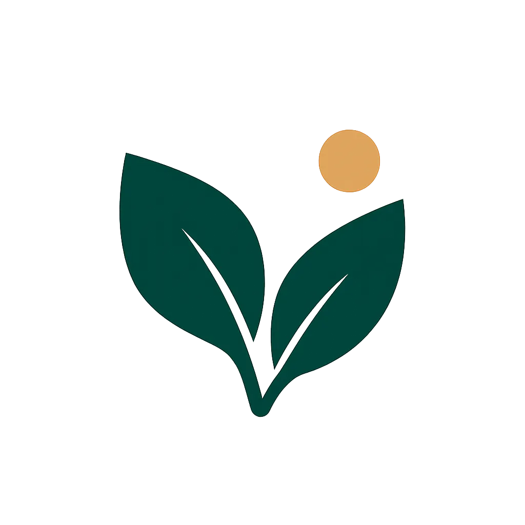 Decorative leaves top right corner