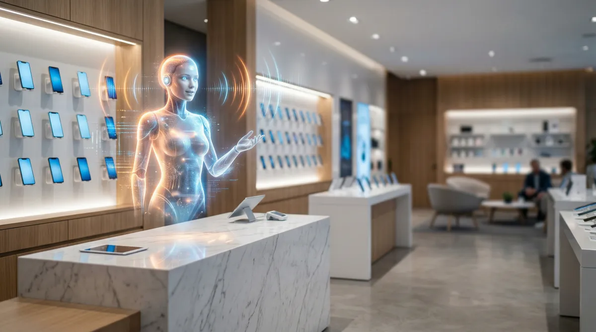 KI-Telefonassistent für Mobilfunkshops im Einsatz