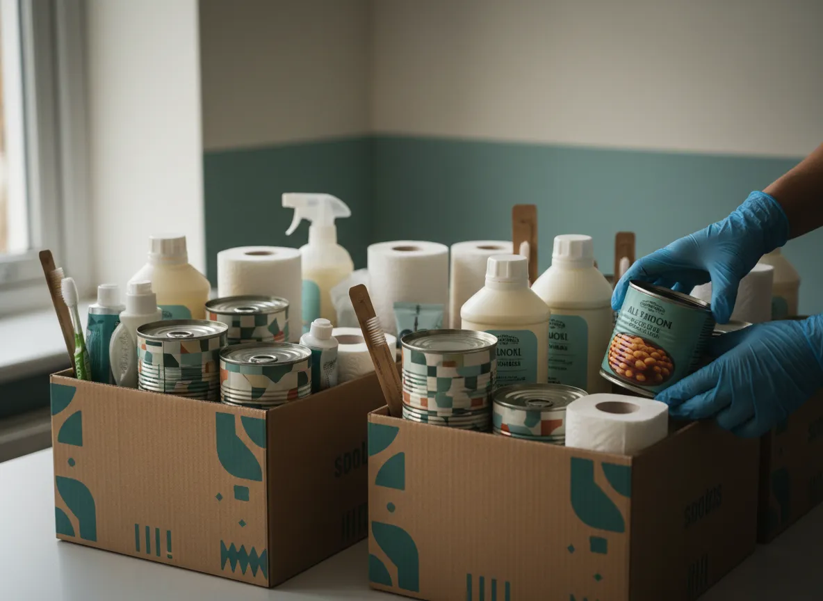 Essential household supplies being prepared for local support