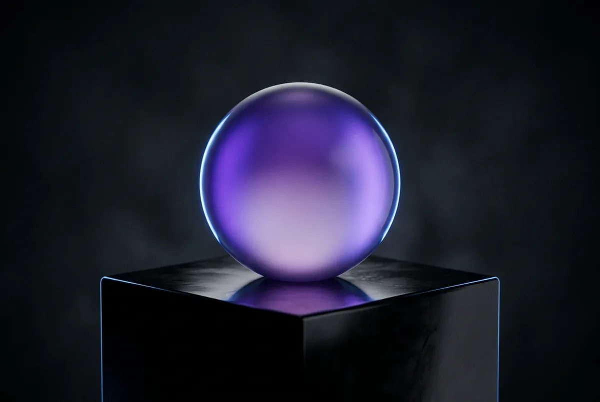 Abstract 3D luminous diamond refraction representing pure stewardship and trust