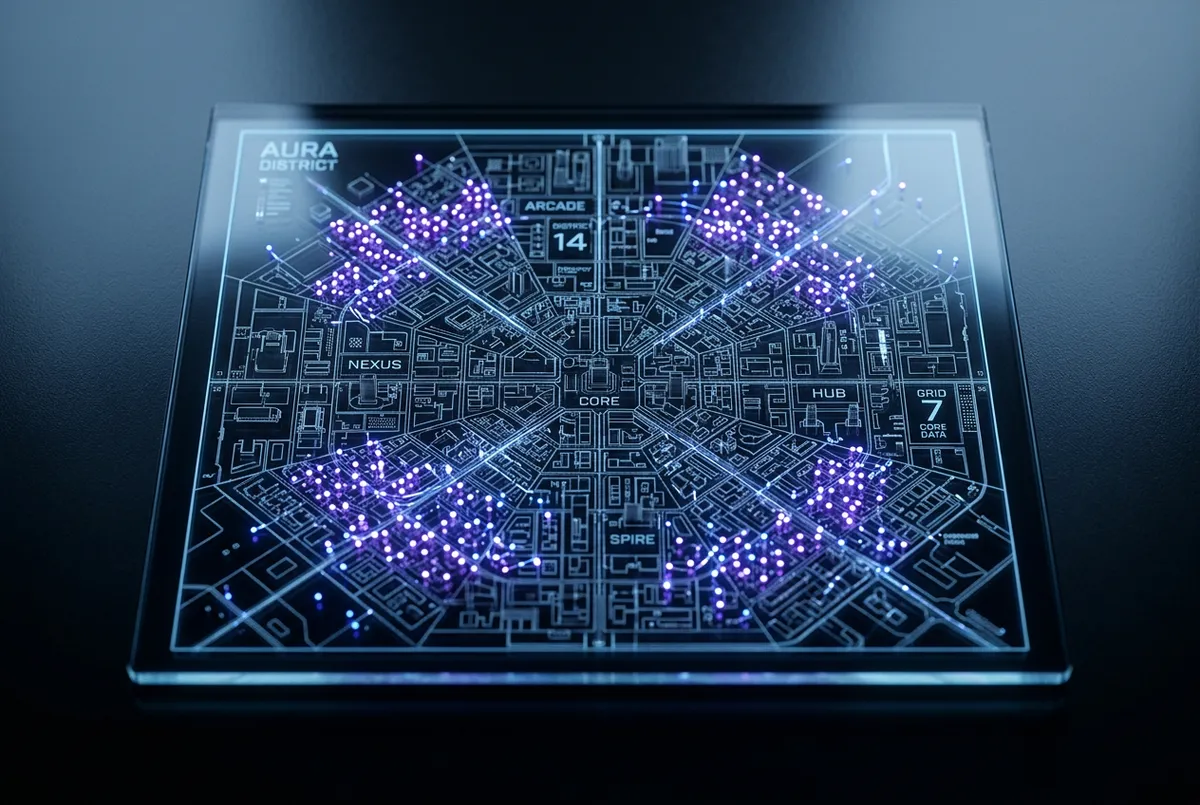 Precision local geolocation and market clustering map