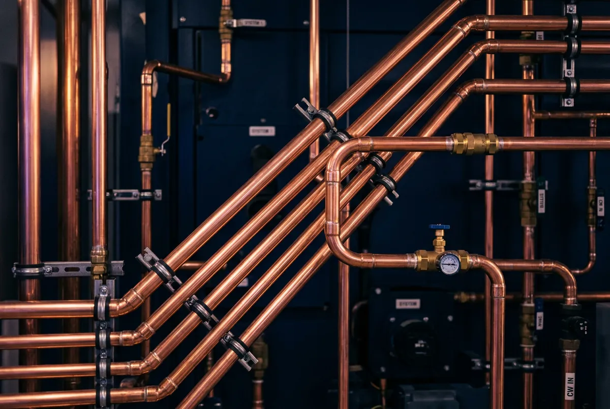 Plumbing contractor working on whole-home repipe infrastructure