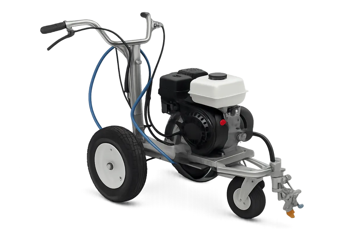 Single striping applicator unit isolated on transparent background for carousel hero.