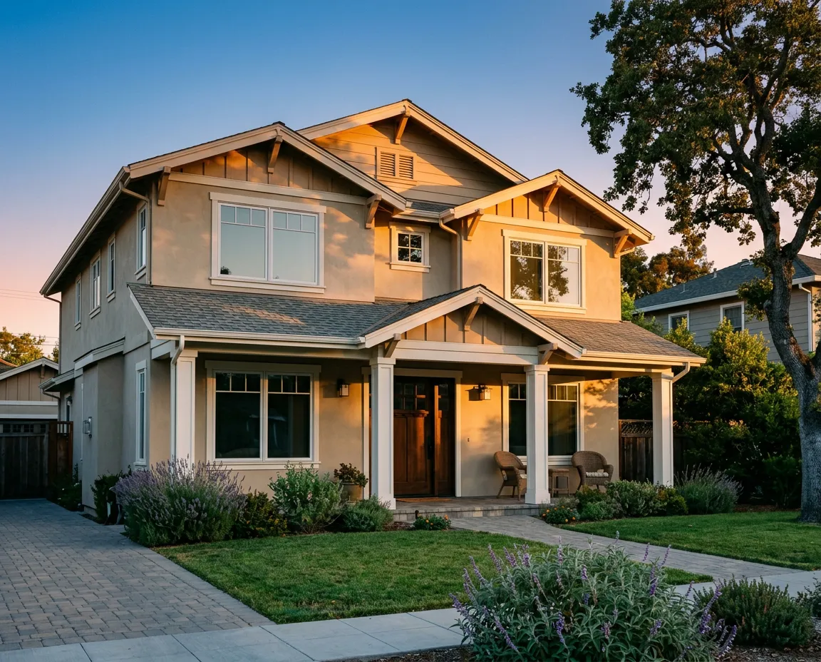 Sunny California residential property in picturesque neighborhood
