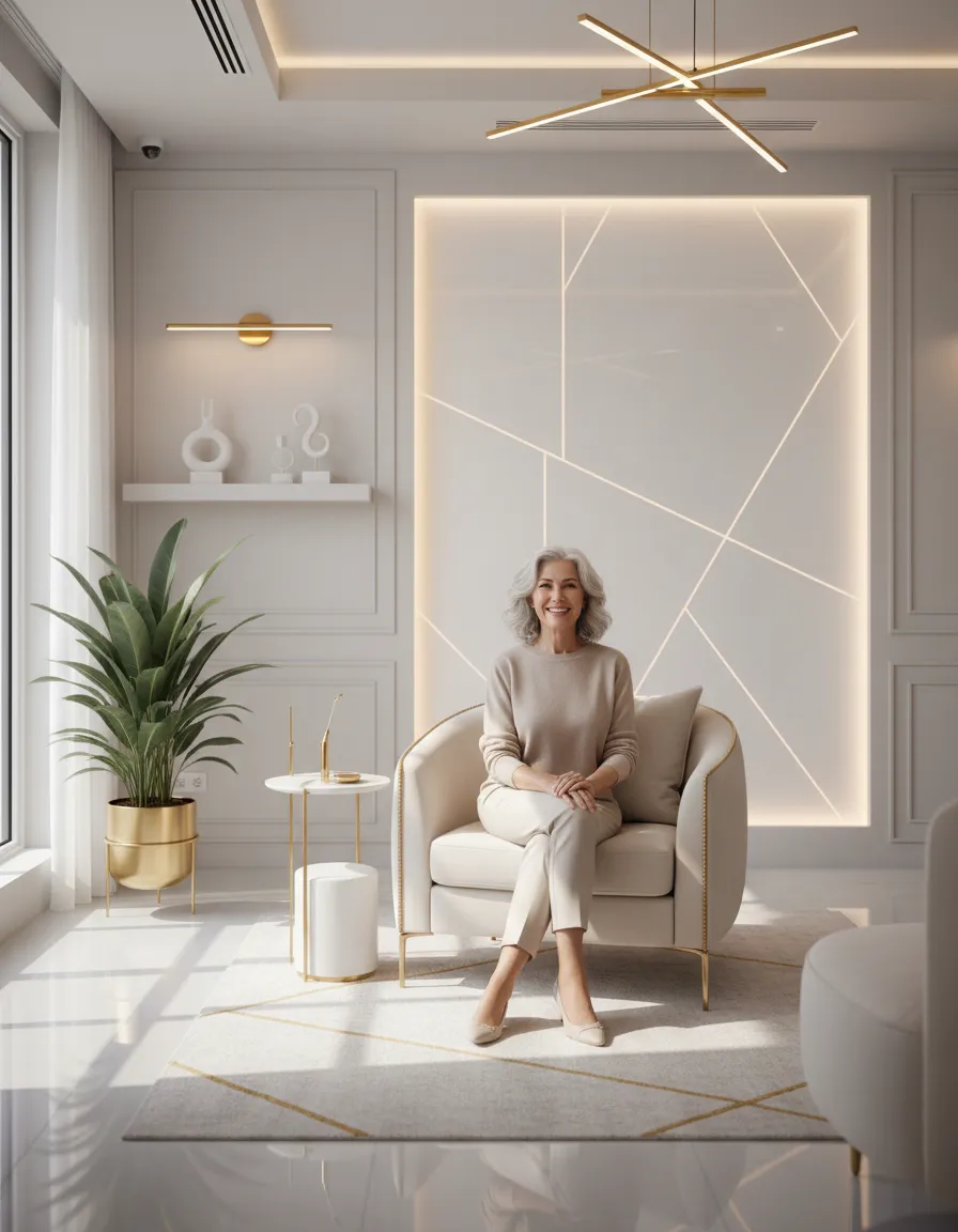 Paciente relajada y tranquila en entorno clínico de Clínica Dental GOLD