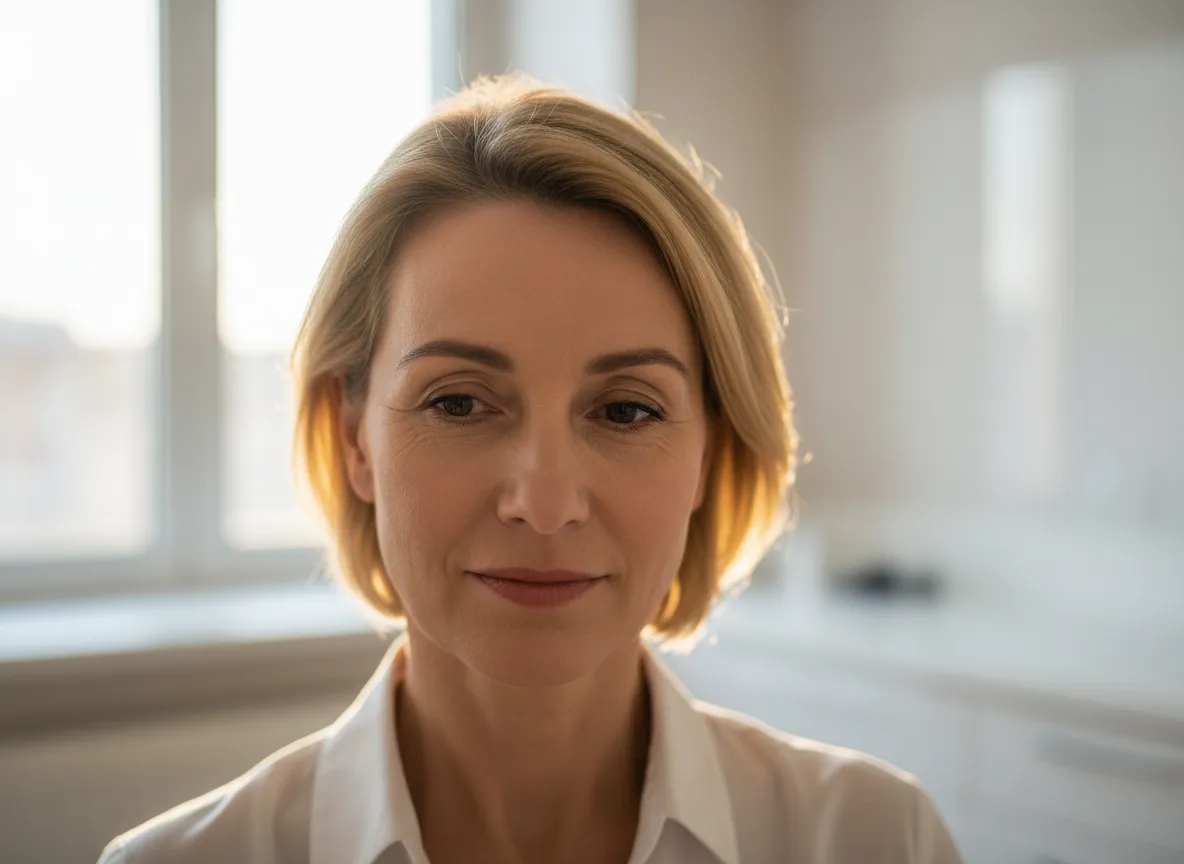 Persona sintiéndose insegura al sonreír en público