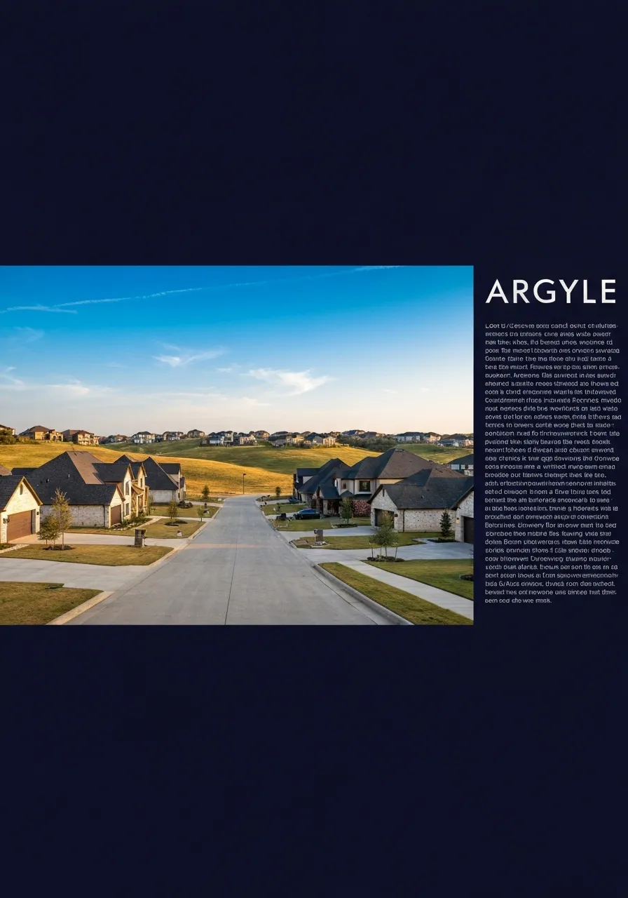 A picturesque view of a master-planned community in Argyle, Texas