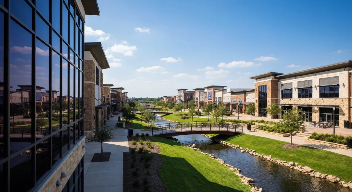 Community overview of Watters Creek and Twin Creeks in Allen, TX