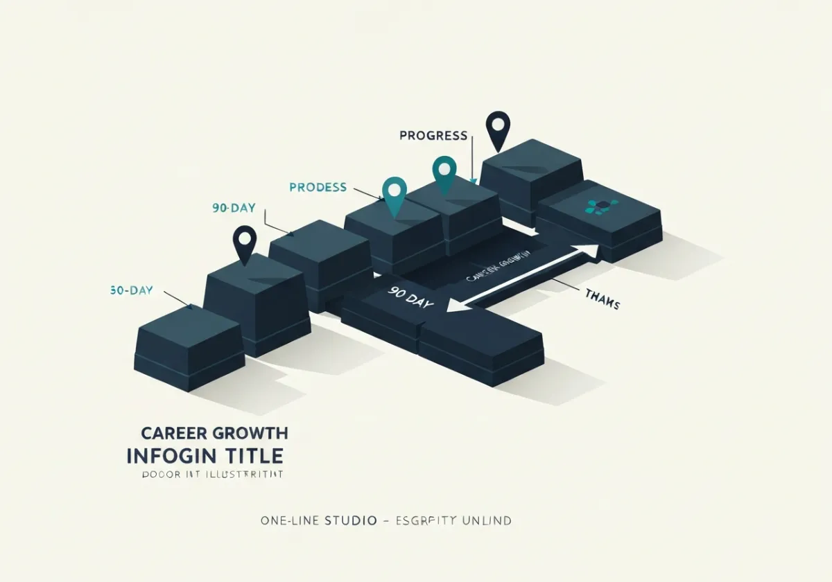 Career growth roadmap illustration