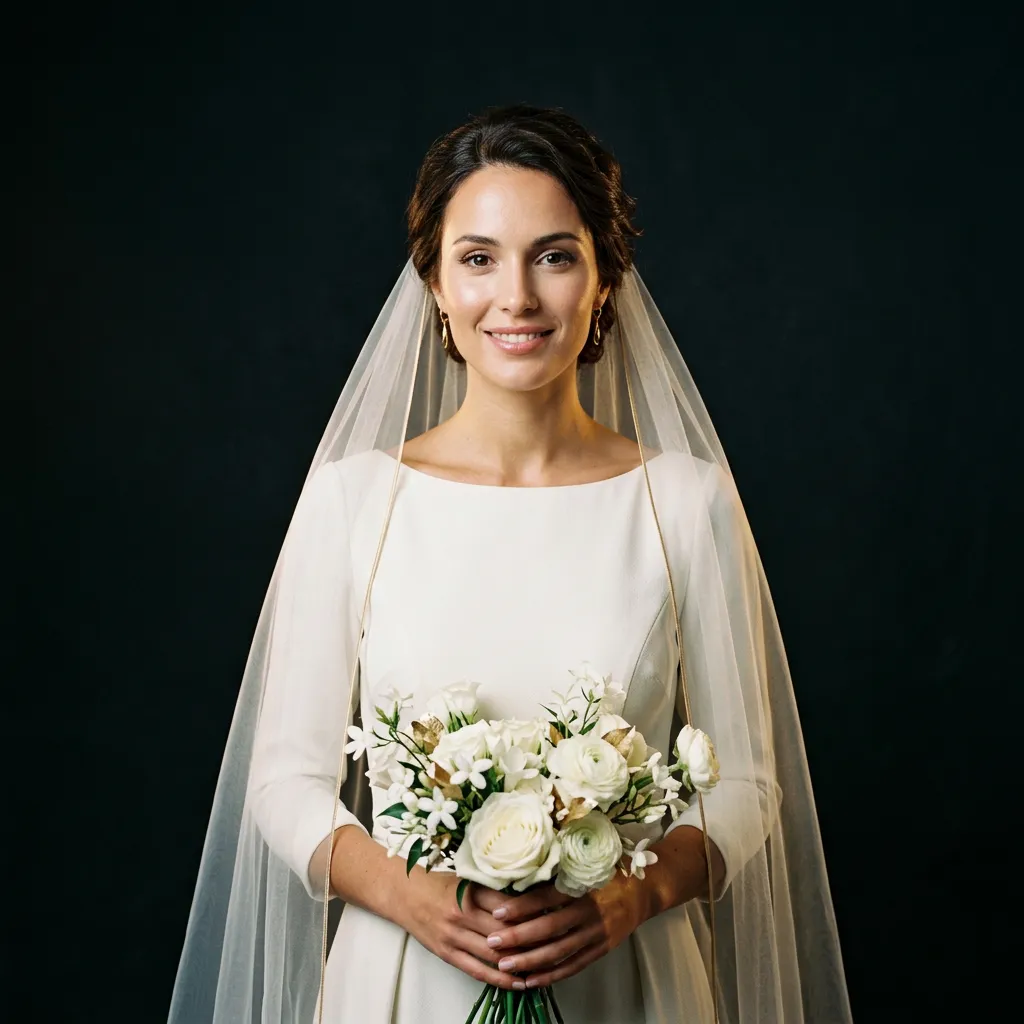 Portrait of bride Camille Dupont