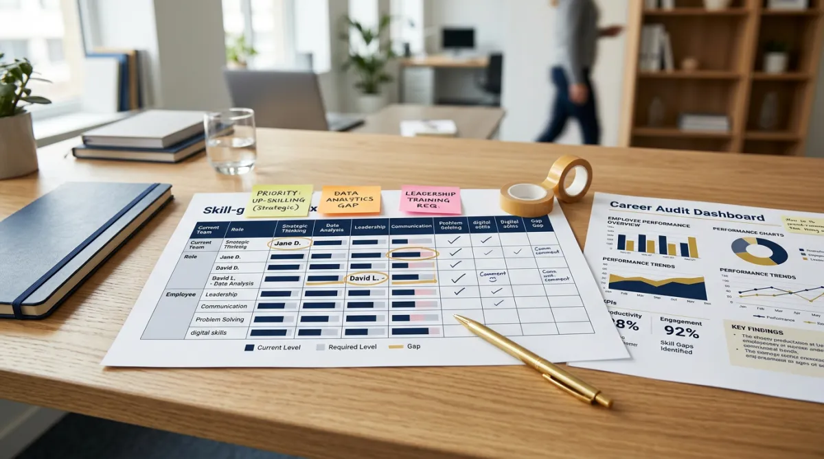 Analytical skill gap matrix and career audit dashboard