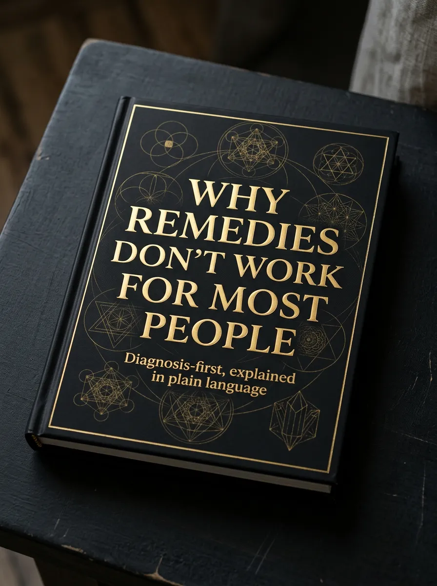 Bonus guide cover: "Why Remedies Don't Work For Most People" (black and gold)