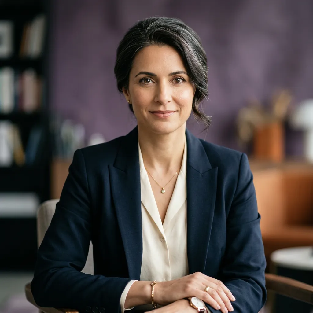 Portrait of Dr. Aris Thorne, Biopharma Executive