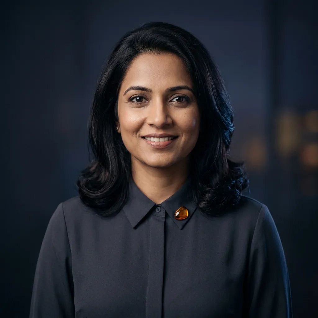 Portrait of Meera S., Global Head of Operations