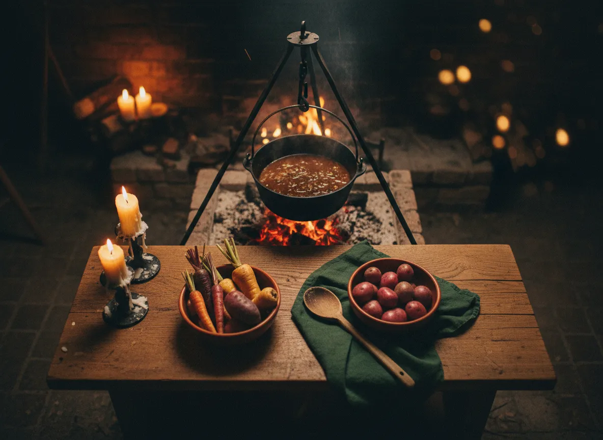 Historic hearth cooking