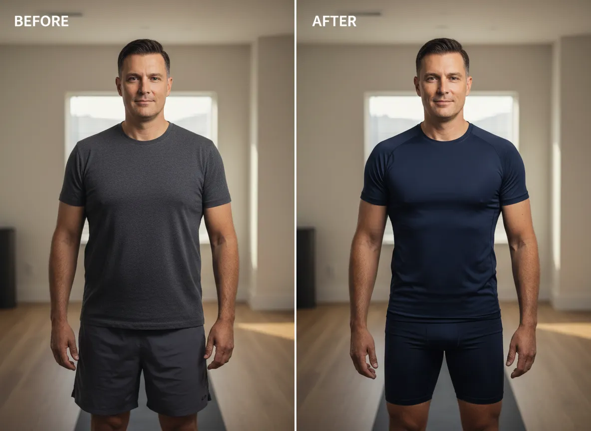 Client transformation before and after