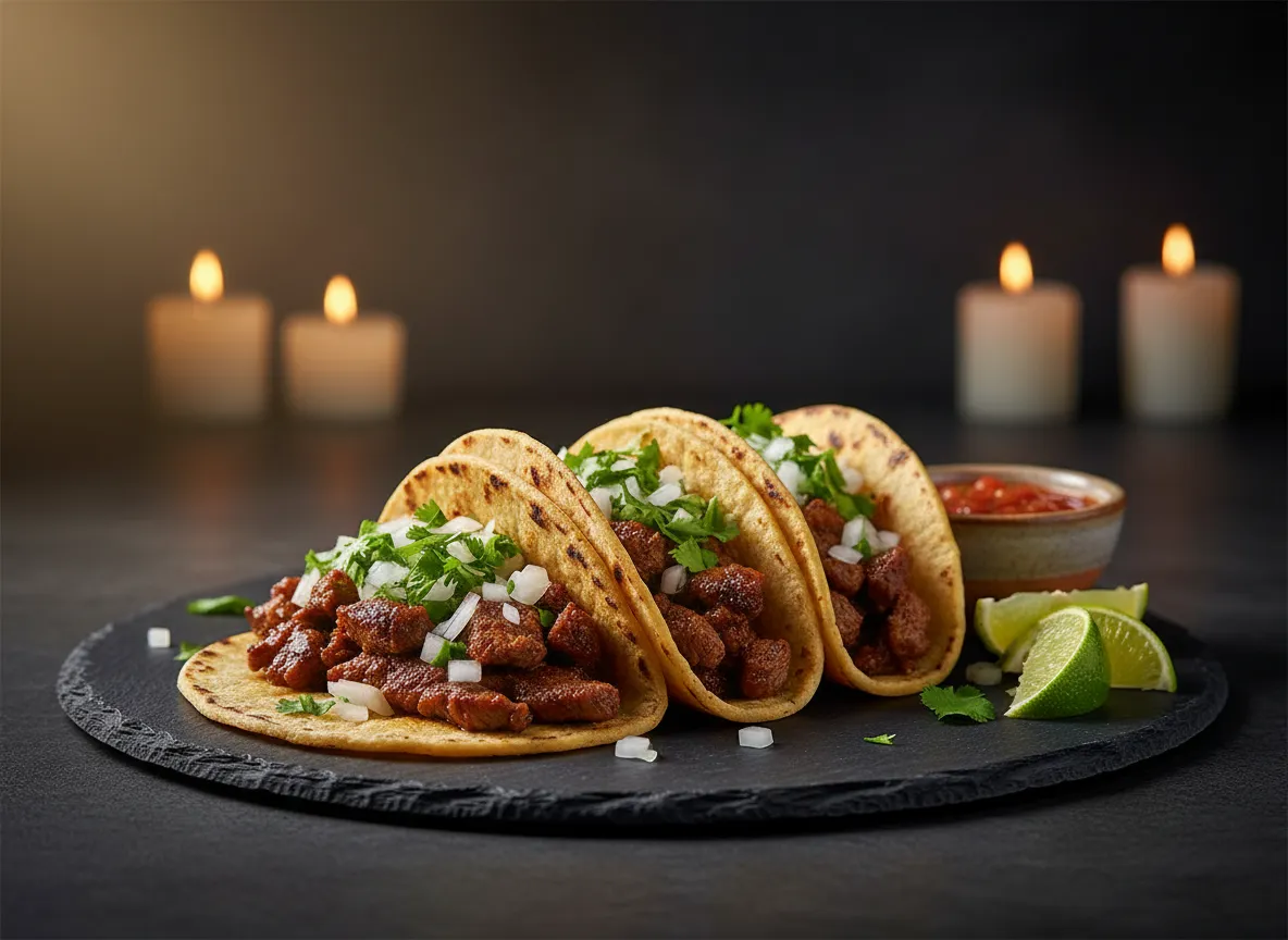 Authentic street-style tacos